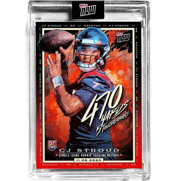 NFL 2023 Topps Now Football CJ Stroud CJ1 (Rookie, 470 Yards & 5 Touchdowns)