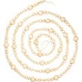 thumbnail image 1 of Guirlande de Perles en Bois 2,2 m Perle de Ferme Rustique Décoration Suspendue Murale Guirlande d'Arbre de Noël de Vacance Naturel Rural Perles de Prière Murales Décoratives (Beige), 1 of 5