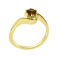 thumbnail image 1 of LBG British Made 18k Yellow Gold Natural Citrine Womens Anniversary Ring - 33 size options - Size 6, 1 of 5