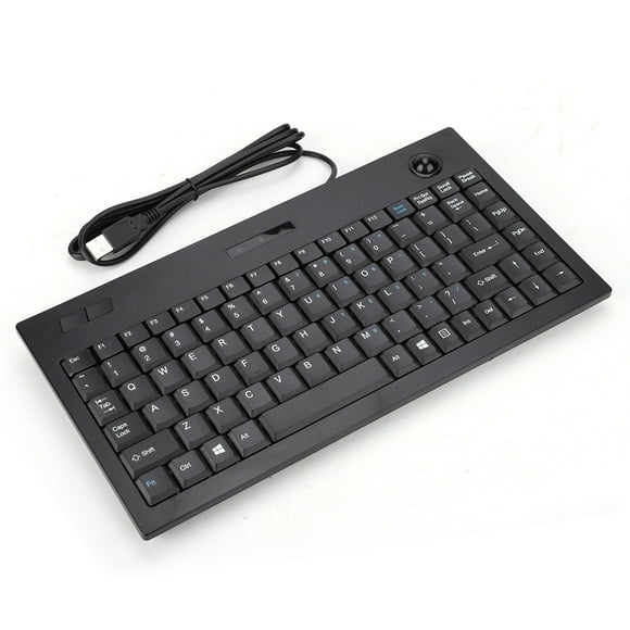 Teclado ultradelgado mini con cable MC 9712, USB, industrial, silencioso, para negocios, color negro