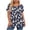 02#Black, variant on Feancey Womens Plus Size Tops 2026 Summer Short Sleeve Pleated Blouses Crew Neck Casual Floral Print T-Shirts Loose Fit Dressy Tee Shirt Black L