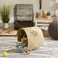 thumbnail image 3 of Contemporary Home Living 15" Vibrant Taupe Medium Round Polyester Pet Bin Paw Organizer, 3 of 4