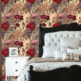 thumbnail image 2 of Chinoiserie Peel and Stick Wallpaper Vibrant Cherry Blossom Birds Sunset Glow Wall Paper 23.6in x 9.8ft Self Adhesive Removable Renter Friendly Wallpaper for Bedroom Cabinets, 2 of 8