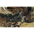 thumbnail image 3 of Frank Buchser 18x13 Black Modern Framed Museum Art Print Titled - Young Woman Lying in the Wood, 3 of 5