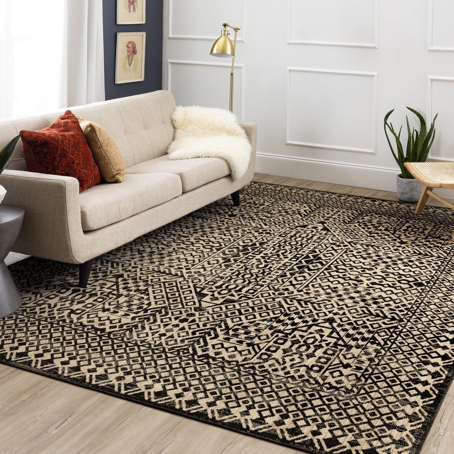 Mohawk Home Townsent Grey Polyester Area Rug