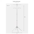 thumbnail image 3 of Display Stand Clothes Hanger Garment Foldable Tripod Steamer Rack Cloths Iron Hanging Clothing Drying Black, 3 of 7