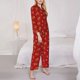 thumbnail image 3 of Balery Gingerbread Man Conjunto de Pijama con Estampado para Mujer, Conjunto de Dos Piezas con Manga Larga, Ropa de Dormir Suave con Bolsillos, Pijamas Cómodos-XX-Large, 3 of 7