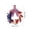 A, variant on Patriotic Star Bow Wreath, 13.78 x 7.87 in Red White Blue Foam Front Door Wreath for Wall Mantel Table Decor, Style B