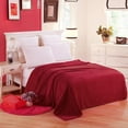 thumbnail image 7 of Howarmer Red Fuzzy Bed Blanket, Throw Twin Soft Flannel Fleece Blankets, All Season Lightweight Warm Bed Throws, 60 x 80 Inch, 7 of 7