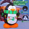 thumbnail image 5 of GOOSH 4.2 FT Christmas Inflatables Penguin Outdoor Christmas Decorations, Inflatable Christmas Penguin Xmas Decorations Clearance with LED Lights Built-in for Holiday/Christmas/Party/Yard/Garden, 5 of 7