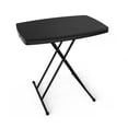 thumbnail image 2 of Small Adjustable Folding Table, 30" Portable Laptop TV Tray Desk, 13.8"-28" Height, HDPE Plastic & Steel Frame, 2 of 16