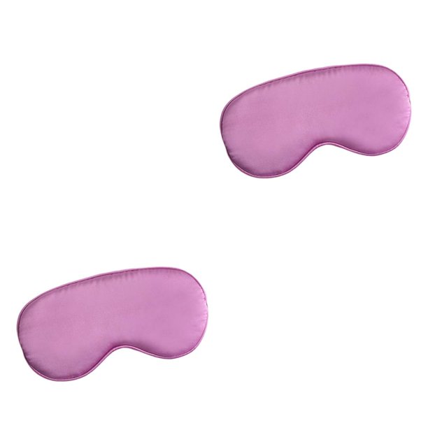 Qarigey Cubierta para los ojos, accesorio de ropa de cama creativo, venda de seda de imitación, paquete de persianas de resiliencia, Violeta 2Conjunto