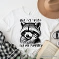 thumbnail image 6 of Not My Trash Not My Dumpster Raccoon T-Shirt, White and Natural Tee With Cute Mental Health Sayings, 6 of 8