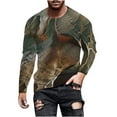 thumbnail image 2 of Meichang T-Shirt à Manches Longues pour Homme Graphique, T-Shirts Graphiques pour Hommes Tendance à Impression 3D T-Shirts Amusants à Col Rond Chandails de Gym à Manches Longues pour Hommes, 2 of 5