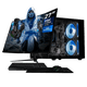 thumbnail image 1 of Computadora Escritorio Completa Xtreme PC Gaming Intel Core Ultra 7 265 16GB DDR5 SSD 1TB WIFI Monitor Curvo 27 100Hz Black juegos casuales, trabajo y estudio, 1 of 6