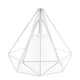 thumbnail image 1 of Pantalla para lámpara con protector de bombilla de metal estilo rústico moderno con diseño de diamante, disponible en 12 colores. Cubierta blanco-blanca, 1 of 9