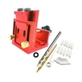 thumbnail image 4 of Kit con portapiezas con orificios, guías de carpintería, herramienta de ángulo de articulación, aleación de aluminio ajustable de 15 grados para, 4 of 8