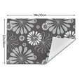 thumbnail image 3 of YFYANG Washable Heat-Resistant Placemats, 70% PVC/30% Polyester, Grey Floral Pattern Kitchen Table Mat, 12" x 18" 1 Piece, 3 of 6