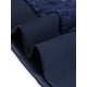 thumbnail image 5 of Inspire Chic Cárdigan Corto de Encaje con Mangas Cortas y Panel de Satén para Mujeres en Azul Oscuro XS, 5 of 6
