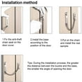 thumbnail image 4 of Protector de puerta de cadena con cerradura, cerradura de cadena, botón de presión, antirrobo, cerradura de pestillo de puerta corrediza sin perforaciones de acero inoxidable 304 para dormitorio de, 4 of 8