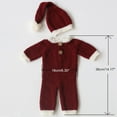thumbnail image 3 of Edvintorg Baby Christmas Clothes Outfit Newborn Infant Baby Boys Girls Knitting Jumpsuit Hat Cap Outfits Photography Props Xmas Outfit 0-6Months, 3 of 6