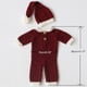 thumbnail image 3 of Body De Bebé Conjunto De Canastilla Onesies Para Niños Pequeños Navidad Recién Nacido Infantil Niños Mono De Punto Sombrero Gorra Trajes Accesorios De Fotografía Rojo Odeerbi LM103-222, 3 of 9