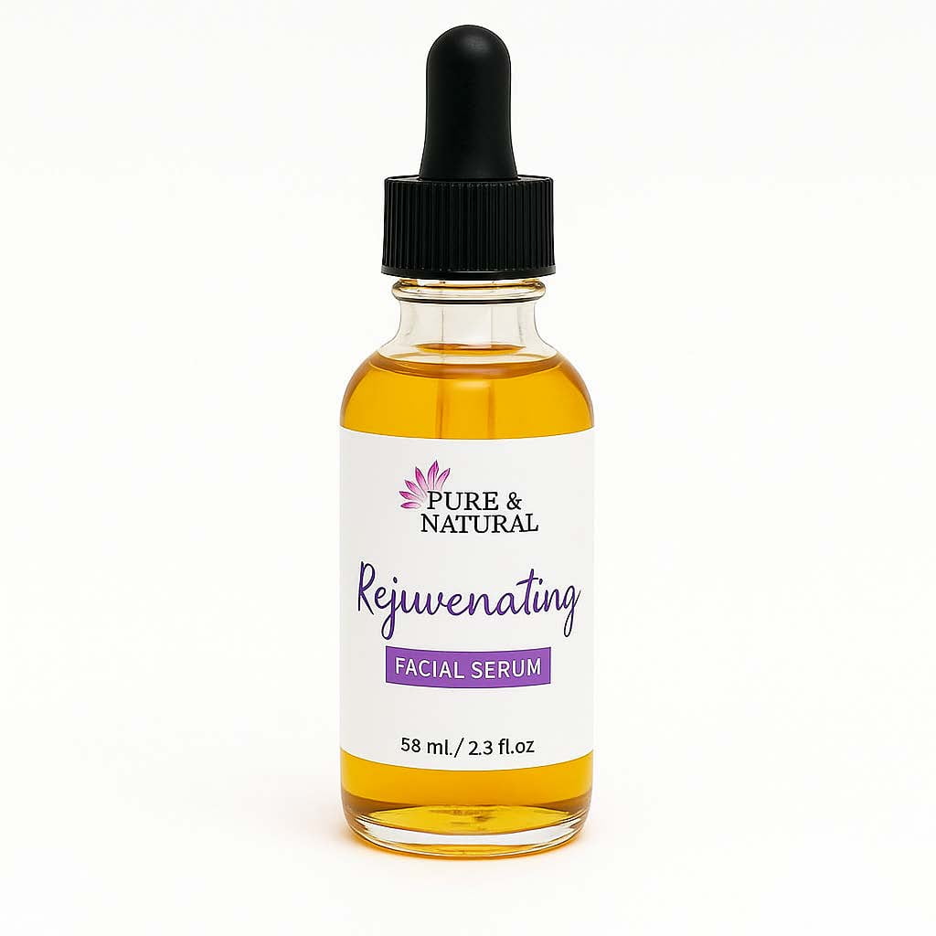 Pure & Natural Body Essentials Rejuvenating Facial Oil, Hydrating Face Serum with Squalane & Rosehip Oil, Lightweight for Dry & Sensitive Skin, 1 oz