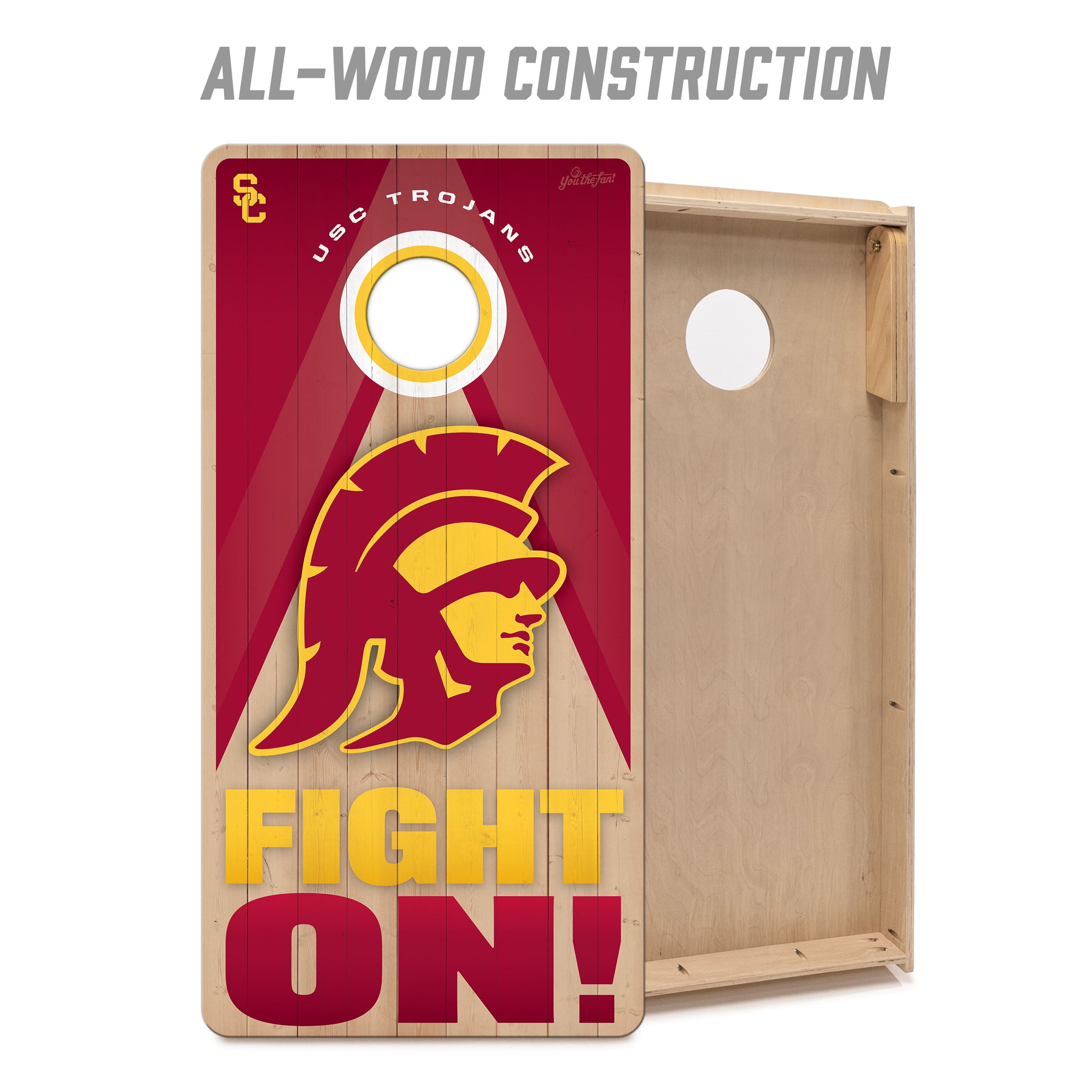 YouTheFan NCAA USC Trojans 2x4 Slogan Series Cornhole