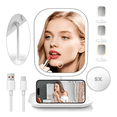 thumbnail image 2 of Espejo Para Maquillaje Con Luz Recargable Usb Lupa 5 Veces Rectangular Eo Safe Imports Blanco, 2 of 5