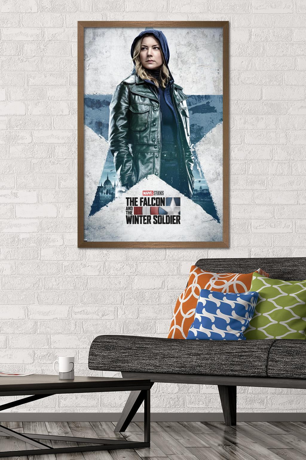 Marvel Falcon and Winter Soldier - Sharon Carter One Sheet Wall Poster, 22.375" x 34", Framed