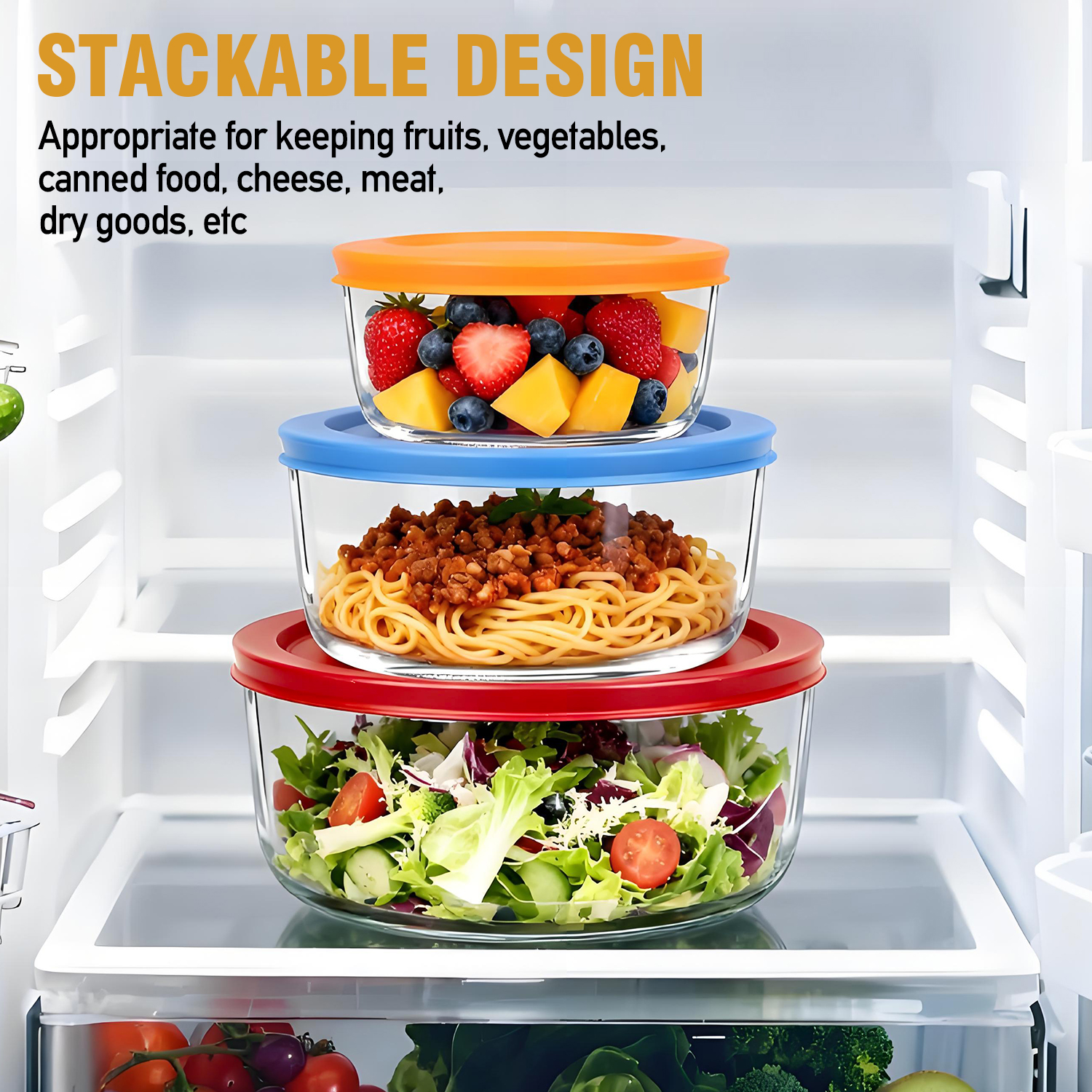 TAIMASI 6-Piece Glass Food Storage Container Set photo 3