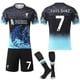 thumbnail image 1 of 2025-2026 Liverpool Special Anniversary Edition Blue Football Shirt with Socks No.7 LUIS DIAZ, 1 of 2