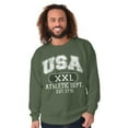 thumbnail image 4 of USA American Pride Workout Athletic Unisex Plus Fleece Graphic Sweatshirt Brisco Brands 2X, 4 of 6