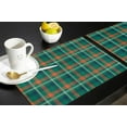 thumbnail image 5 of Christmas Placemats Set of 4, Green Buffalo Plaid Check Placemat for Dining Table Decorations, Cotton Linen Checkered Place Mats, Xmas Table Mats for Kitchen Dinner Holiday Party Decor Gift, 5 of 5