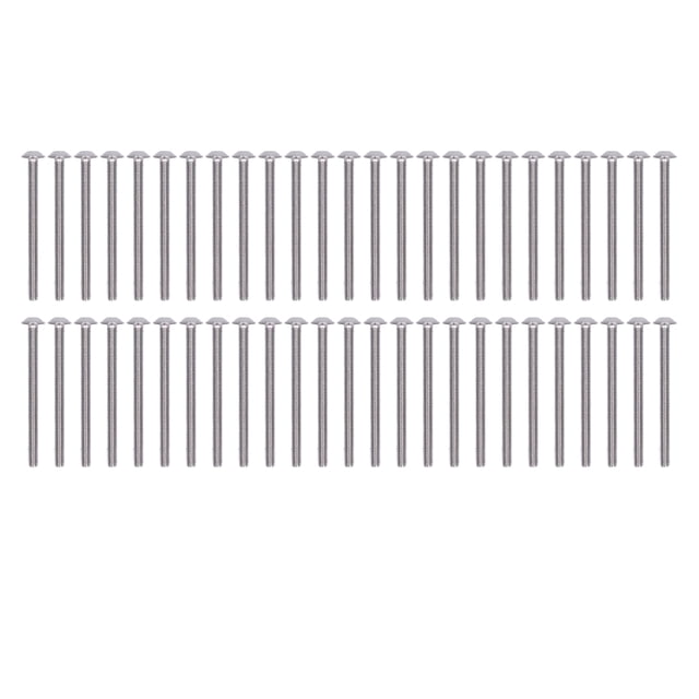 Kit de 50 tornillos de cabeza avellanada con brida de acero inoxidable A2-70, M3 x 40 mm