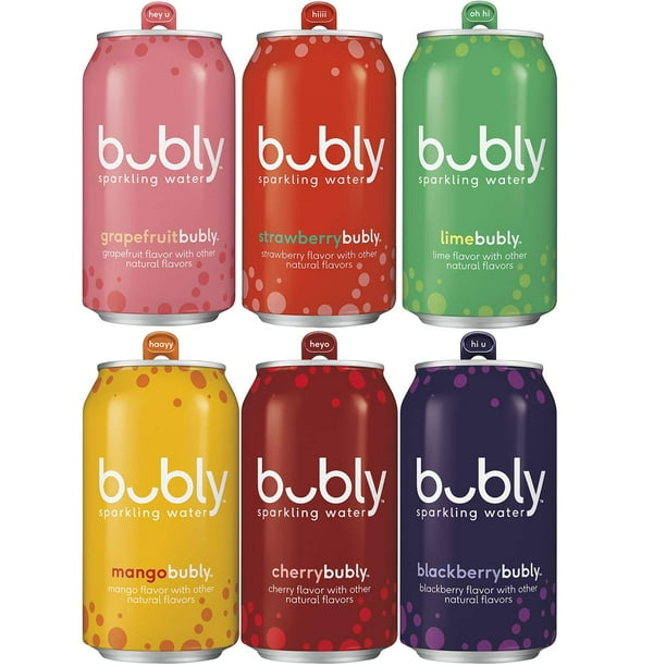 bubly Sparkling Water, 6 Flavor Variety Pack, 12 fl oz Cans (18 Pack