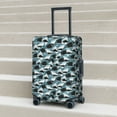 thumbnail image 2 of Lsque Angry Shark Printed Luggage Cover, Travel Luggage Protector,Scratch and Dirt Resistant, Fits 18-32 Inch Luggage - Large, 2 of 9