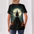 thumbnail image 6 of Halloween Witch Shirt Women V Neck T Shirt Funny Graphic Tee Tops Black M, 6 of 6