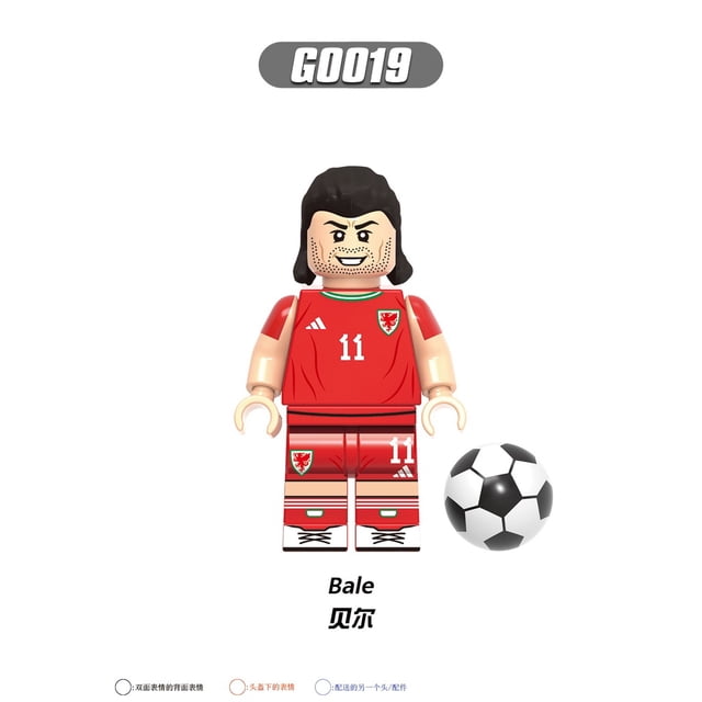 Minifiguras De Fútbol Lego Bloques De Construcción Messi Ronaldo Neymar Mbappe Figuras Juguete