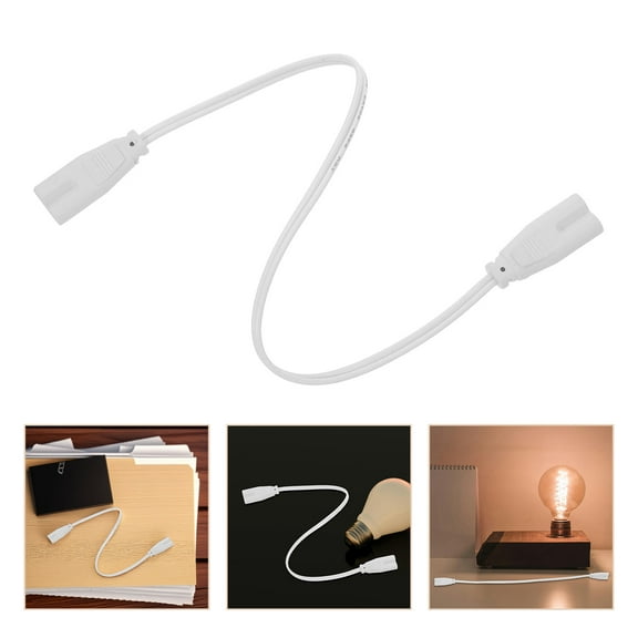 SWETRACE White 4Pcs Led Lights Tube Connecting Wires Extension Cord for Residential and Commercial Users