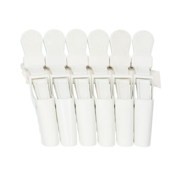 6 Pcs Pinces à Cheveux Croc pour Sectionnement, Pinces de Coupe de Coiffure en Plastique pour Salon de Coiffure