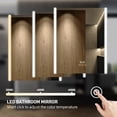 thumbnail image 5 of Lxmons 20''x28'' Aluminum Bathroom Cabinets Wall Mounted With Led Mirror,1 Outlet 2 USB Ports Right Hinged, 5 of 7