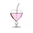 thumbnail image 5 of Elegant Heart Shaped Glasses Clear Barware Goblets for Wedding Party Celebrations and Home Dining Use, 5 of 8