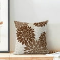 thumbnail image 3 of Fall Brown Outdoor Pillow Covers 18x18 Inch Set of 2 Beige White Dahlia Floral Decor Throw Pillows Modern Geometry Flower Decorative Cushion Cases for Sofa Couch Bed Decorations, 3 of 6