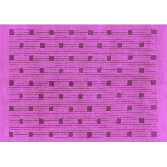 Ahgly Company Indoor Rectangle Abstract Purple Modern Area Rugs, 6' x 9'