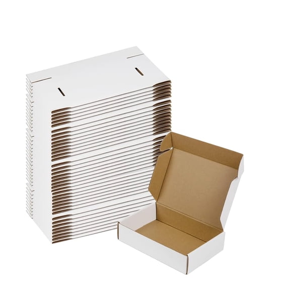 Cajas de envío ZxelupApr, 50 unidades, 18 x 13 x 5 cm, cartón blanco