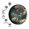 thumbnail image 5 of ZNDUO Mysterious Sea Monster Pattern Spare Tire Cover, Universal Fit for Jeep Trailer RV SUV Camper Vehicle Waterproof Dust Tire Cover 17 inch, 5 of 8