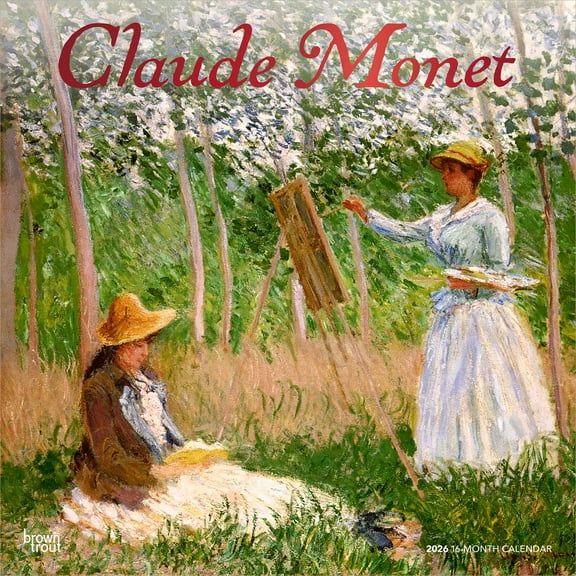 Claude Monet | 2026 12x24" (Hanging) Wall Calendar | Plastic-Free | BrownTrout