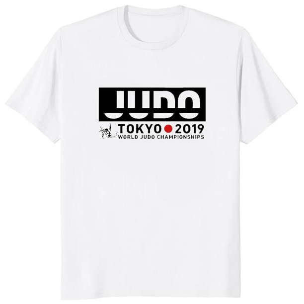 JUDO TOKYO WORLD CHAMPIONSCHIPS JAPAN SPORT Camiseta estampada, ropa de calle, ropa informal de moda para hombre, camisetas holgadas estilo hipster