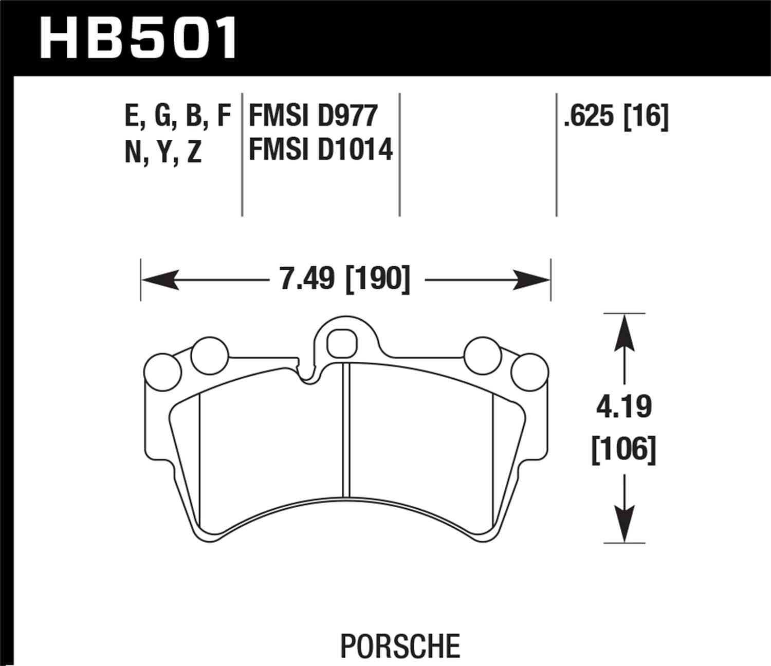Hawk Performance HB501G.625 DTC-60 Disc Brake Pad